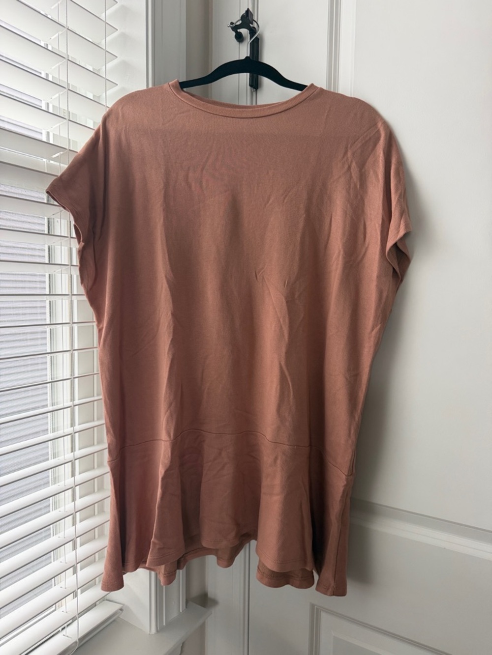Women's Relaxed Flutter Hem Tunic - Dusty Rose